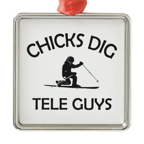 Chicks Dig Tele Guys Metal Ornament