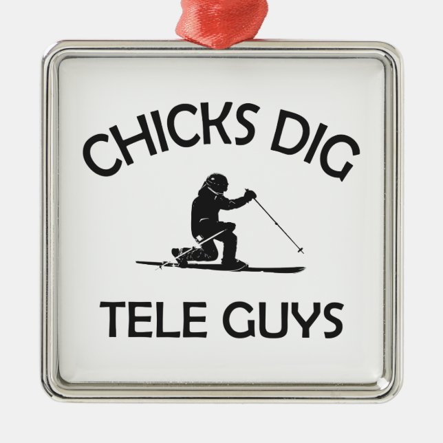 Chicks Dig Tele Guys Metal Ornament (Front)