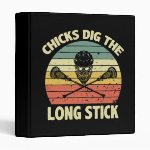 Chicks Dig The Long Stick 3 Ring Binder
