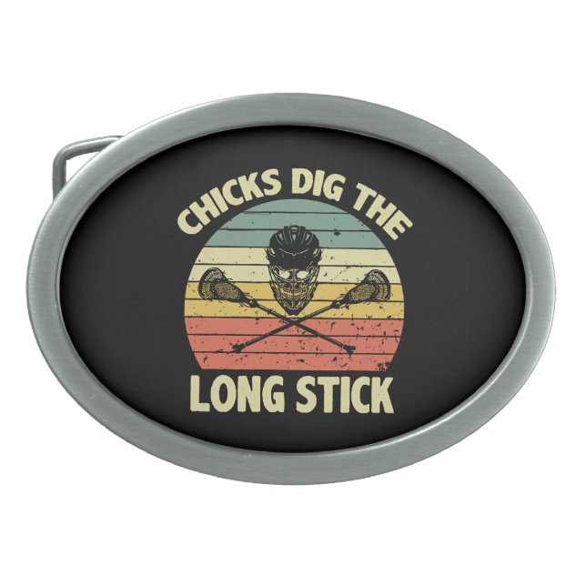Chicks Dig The Long Stick Belt Buckle (Front)