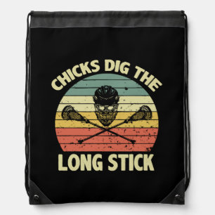 Chicks Dig The Long Stick Drawstring Bag