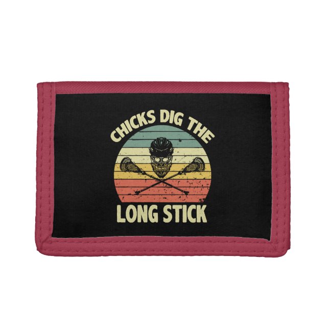 Chicks Dig The Long Stick Trifold Wallet (Front)