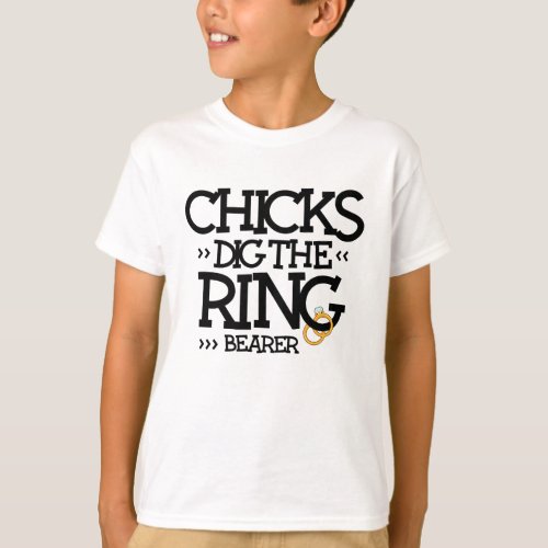 chicks dig the ringer bearer shirt gift
