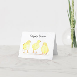 Chicks Easter Humor Cute Eggs Kids Letterpress Thank You Card