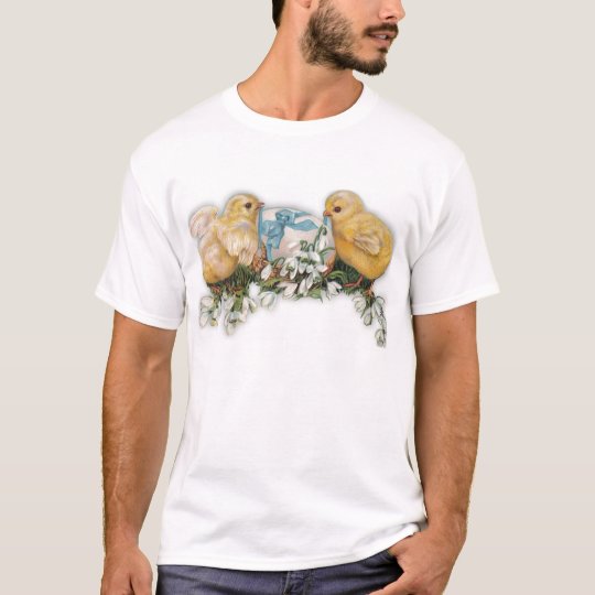 Chicks, Egg & Snowdrop Blossoms T-Shirt
