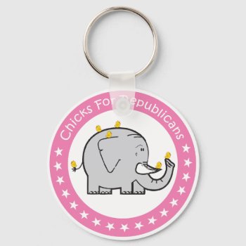 Chicks For Republicans Keychain by pigswingproductions at Zazzle