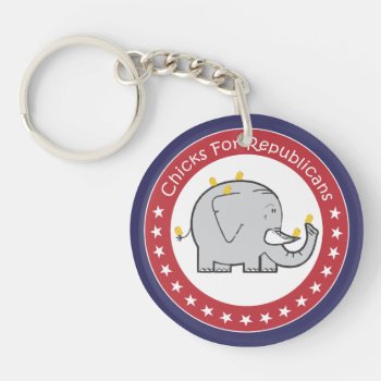 Chicks For Republicans Keychain by pigswingproductions at Zazzle