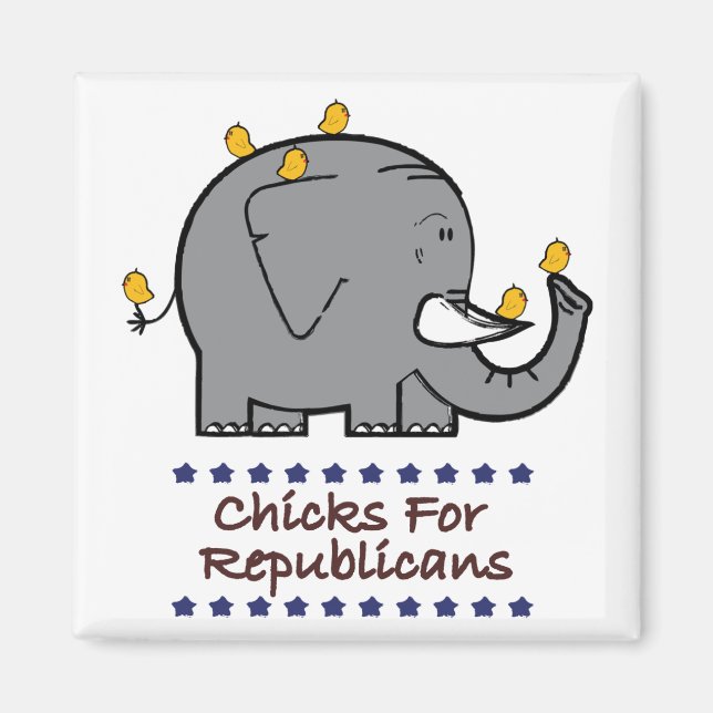 chicks for republicans magnet (Front)