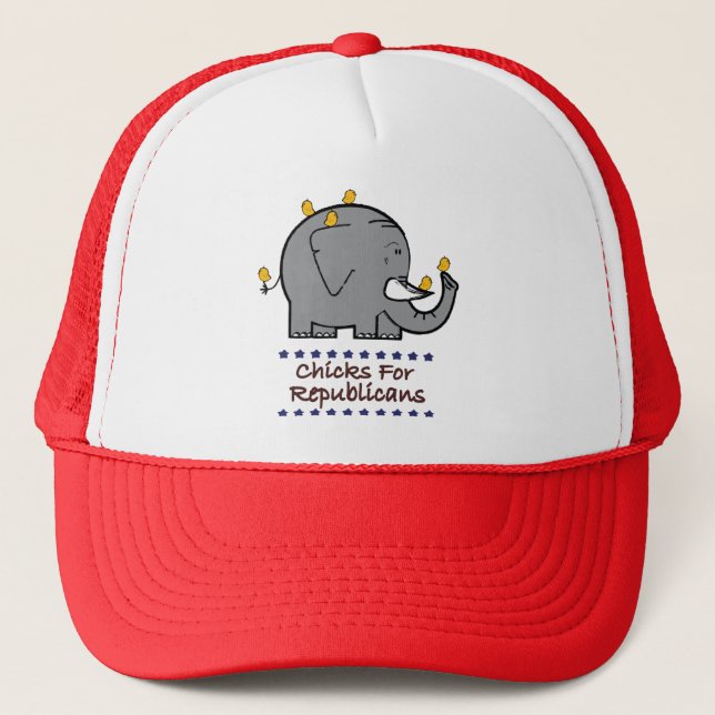 chicks for republicans trucker hat (Front)