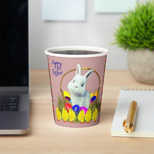 Chicks Happy Easter Bunny  Paper Cups