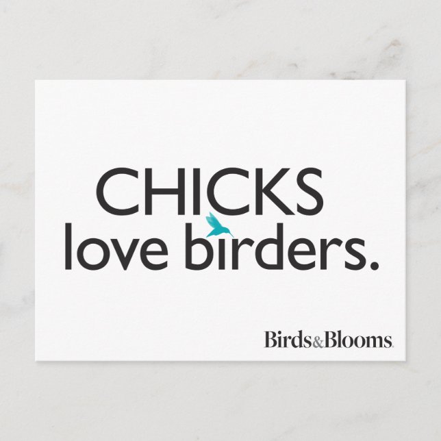 Chicks Love Birders Postcard (Front)