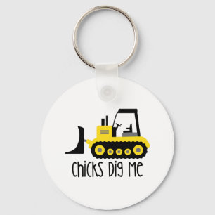 Chicks Me Dig Keychain