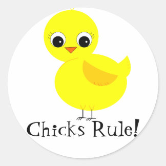 chicks_rule_classic_round_sticker-ra6c0a