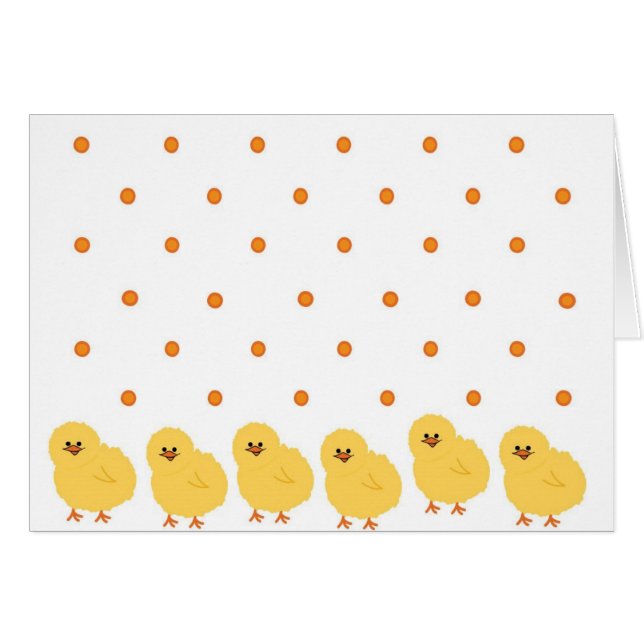 Chicks with Dots Cards (Front Horizontal)