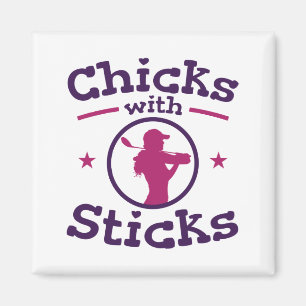 Chicks with Sticks Golf Golfing Golfer Women Magnet