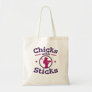 Chicks with Sticks Golf Golfing Golfer Women Tote Bag