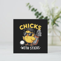 Chicks with Sticks Golfer Girl Golf Club Golfing