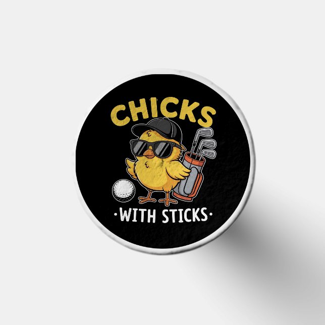 Chicks with Sticks Golfer Girl Golf Club Golfing Tees (Top)