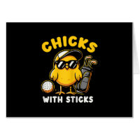 Chicks With Sticks Golfer Girl Woman Golf Club Gol