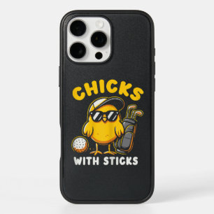 Chicks With Sticks Golfer Girl Woman Golf Club Gol iPhone 16 Pro Max Case