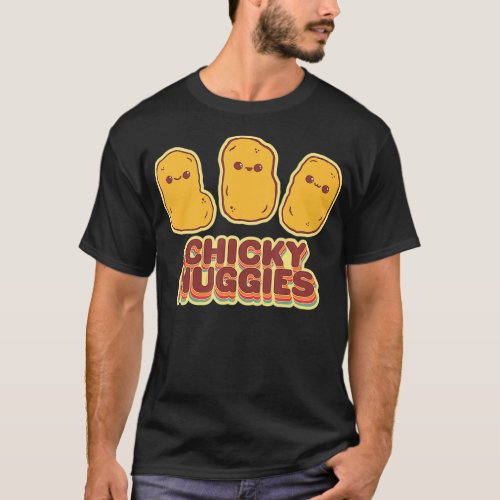 Chicky Nuggies Retro Kawaii Chicken Nugget T_Shirt