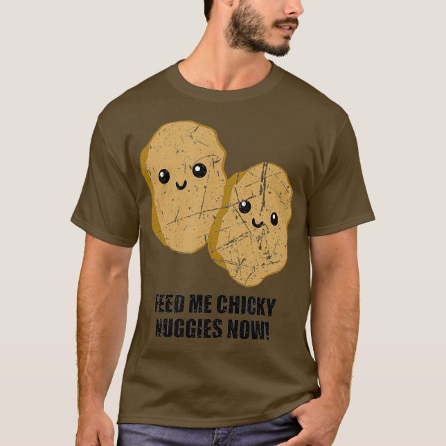 Chicky Nuggies Time Funny Viral Meme Trend T-Shirt (Front)