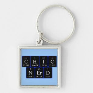 ChicNerd periodic table phrase keyring