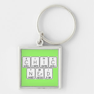ChicNerd periodic table phrase keyring