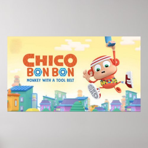 Chico Bon Bon Monkey with a tool belt Poster