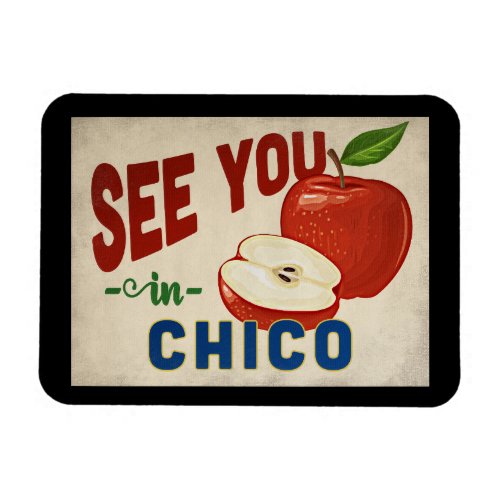 Chico California Apple _ Vintage Travel Magnet