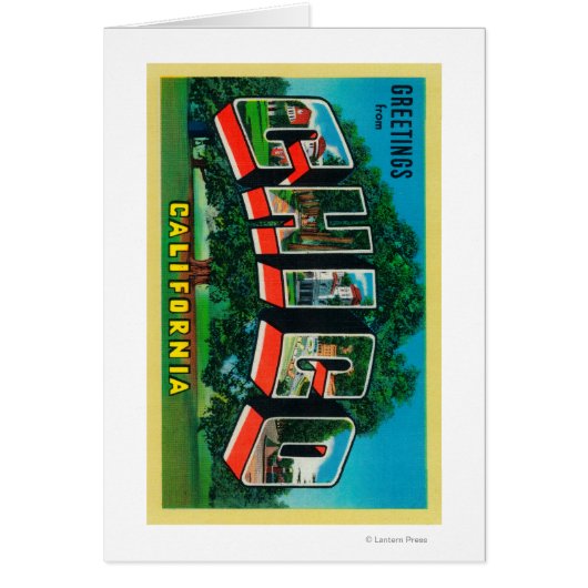 Chico, California - Large Letter Scenes Cards (Front)