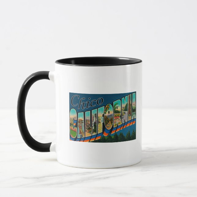 Chico, California - Large Letter Scenes Mug (Left)