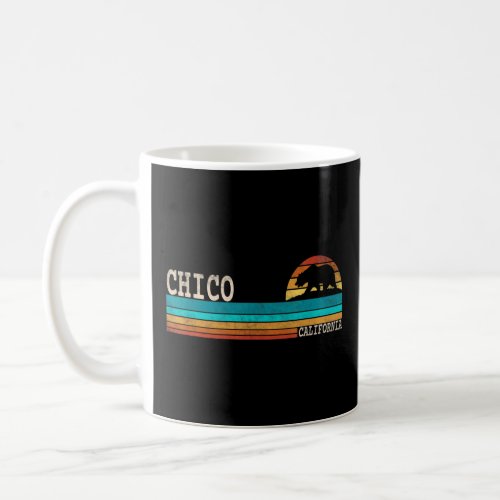Chico California State Bear Retro Sunset  Coffee Mug