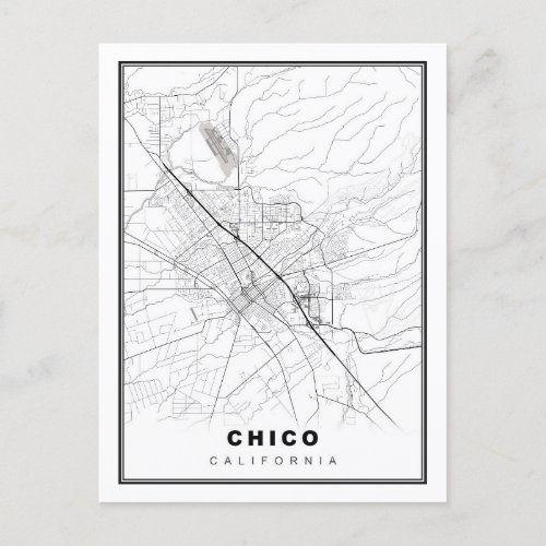 Chico Map Holiday Postcard