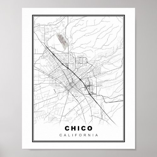 Chico Map Poster