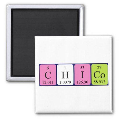 Chico periodic table name magnet