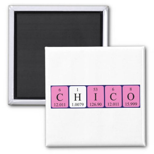 Chico periodic table name magnet