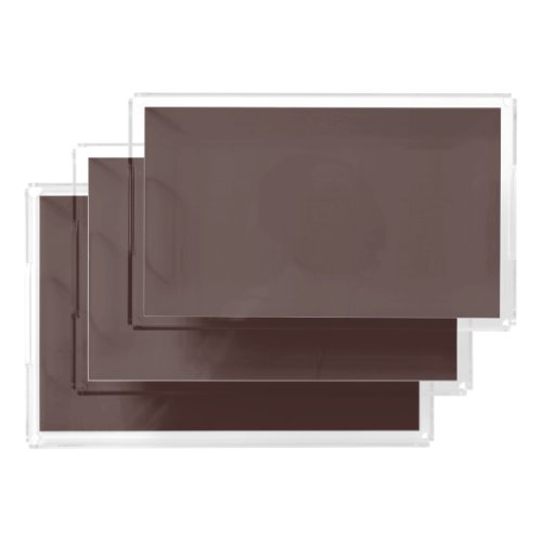Chicory Coffee Solid Color Print Neutral Brown Acrylic Tray