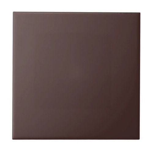 Chicory Coffee Solid Color Print Neutral Brown Ceramic Tile