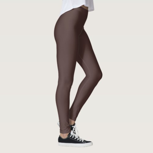 Chicory Coffee Solid Color Print Neutral Brown Leggings