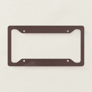 Chicory Coffee Solid Color Print, Neutral Brown License Plate Frame