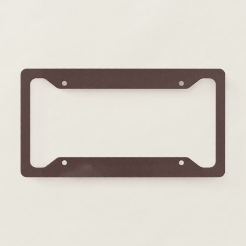 Chicory Coffee Solid Color Print Neutral Brown License Plate Frame