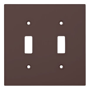 Chicory Coffee Solid Color Print, Neutral Brown Light Switch Cover