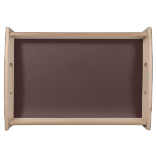 Chicory Coffee Solid Color Print, Neutral Brown Serving Tray