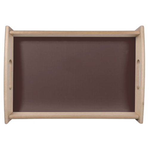 Chicory Coffee Solid Color Print Neutral Brown Serving Tray