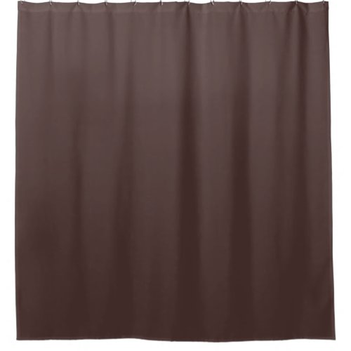 Chicory Coffee Solid Color Print Neutral Brown Shower Curtain