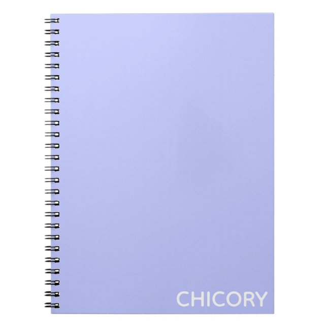 Chicory Flower blue color name Notebook (Front)