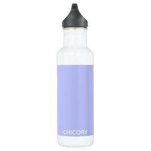 Chicory flower blue color name stainless steel water bottle