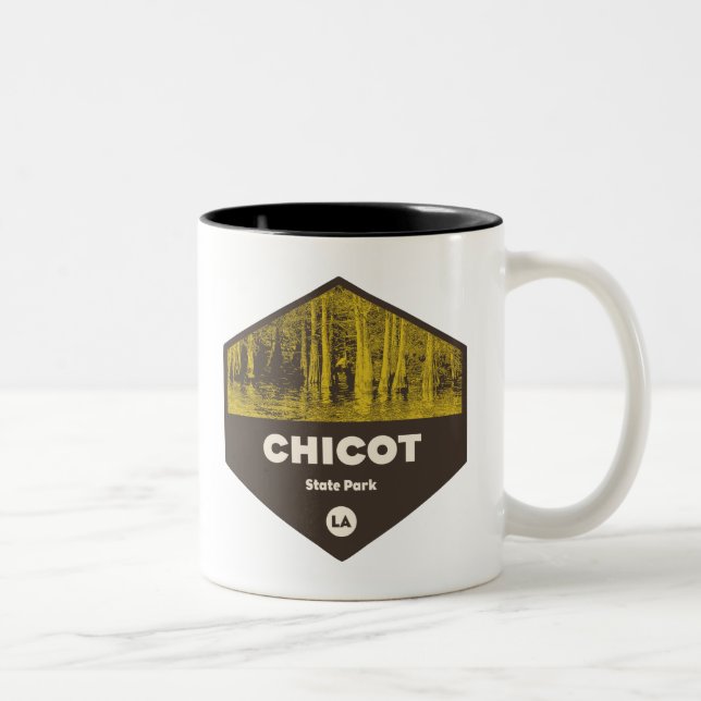 Chicot State Park Louisiana Two-Tone Coffee Mug (Right)