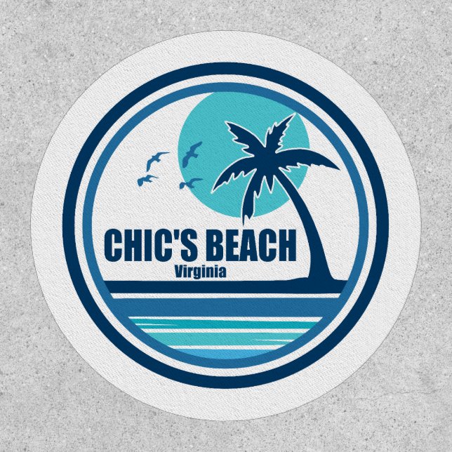 Chic's Beach Virginia Palm Tree Birds Patch (Front)